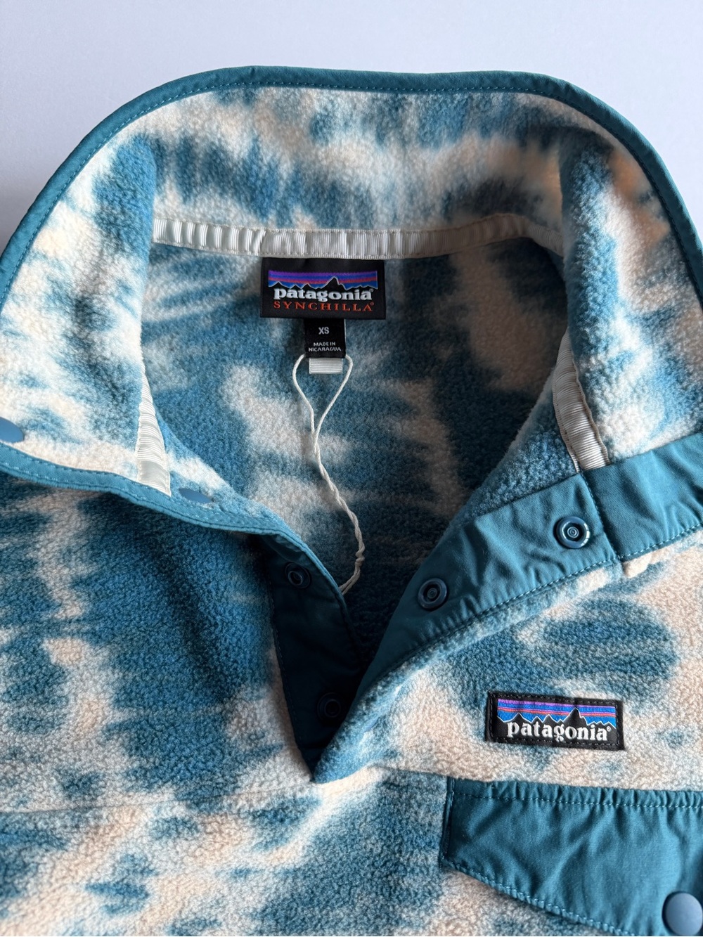 Patagonia women lightweight synchilla snap-t fleece Mighty Mycelium Tie Dye